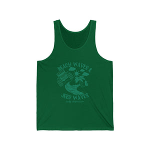 Seafoam/Mint Beach Waves & Jeep Waves Unisex Tank Top