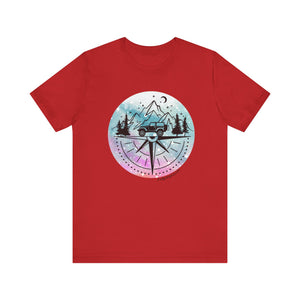 Pink, Purple, Blue with Black Compass T-Shirt