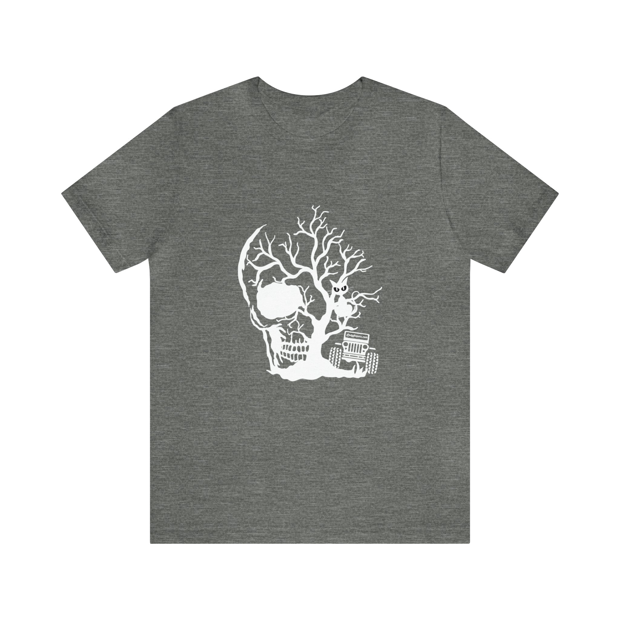 Spooky Skull White Design Halloween T-Shirt