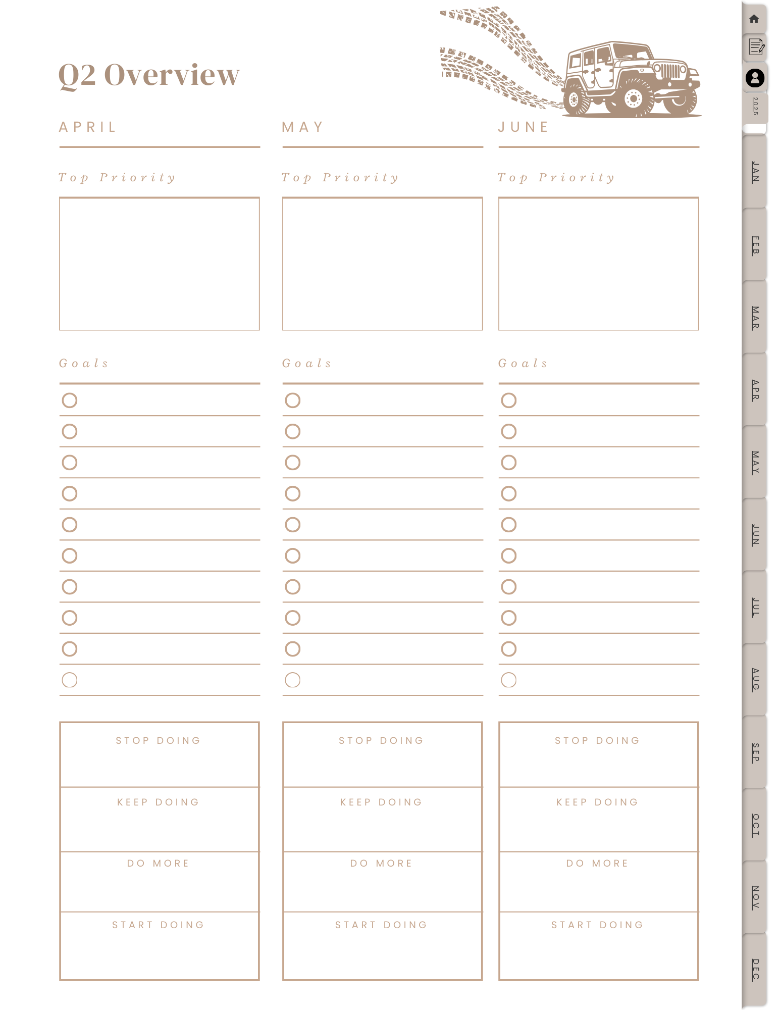 2025 Drive Your Life Digital Planner