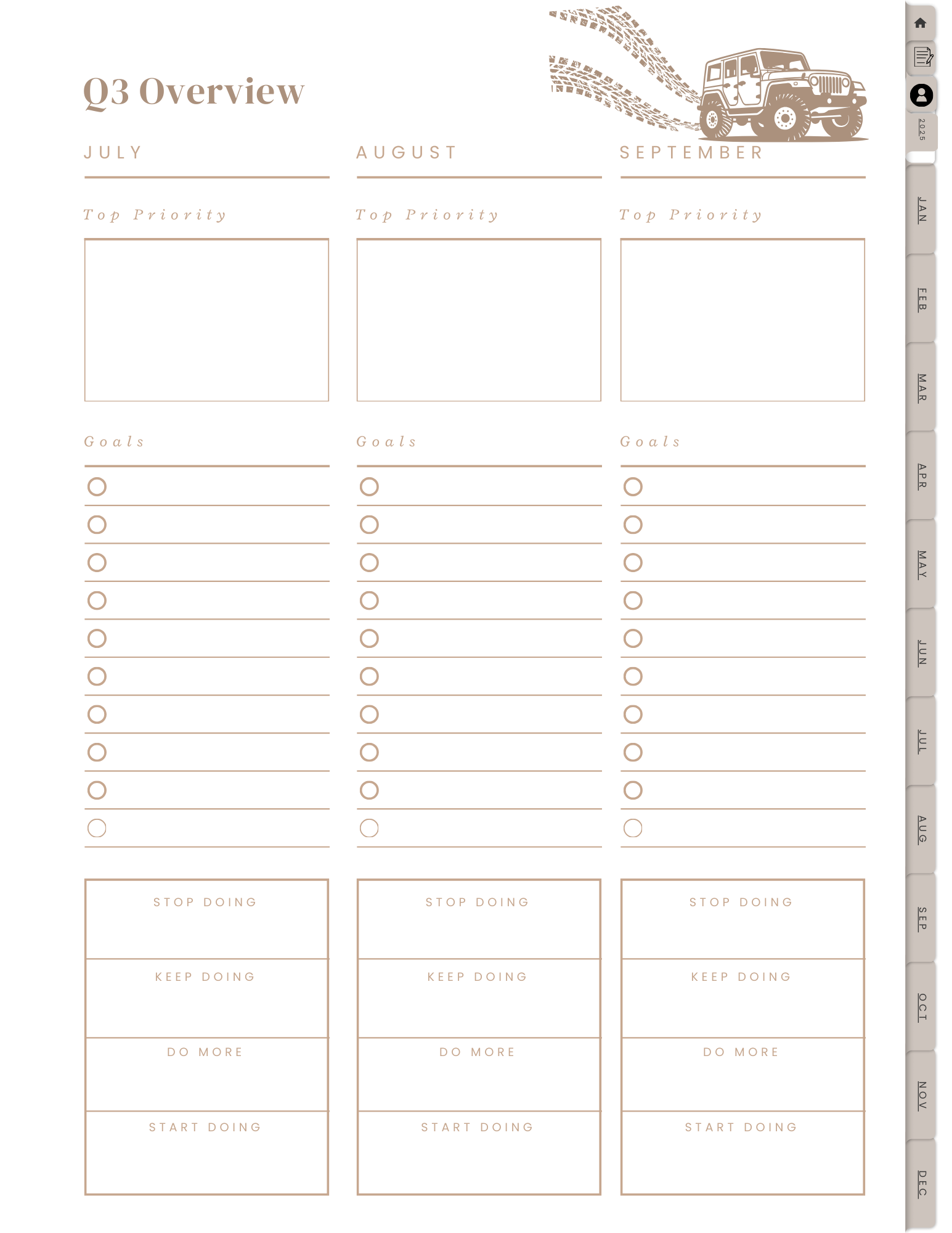 2025 Drive Your Life Digital Planner