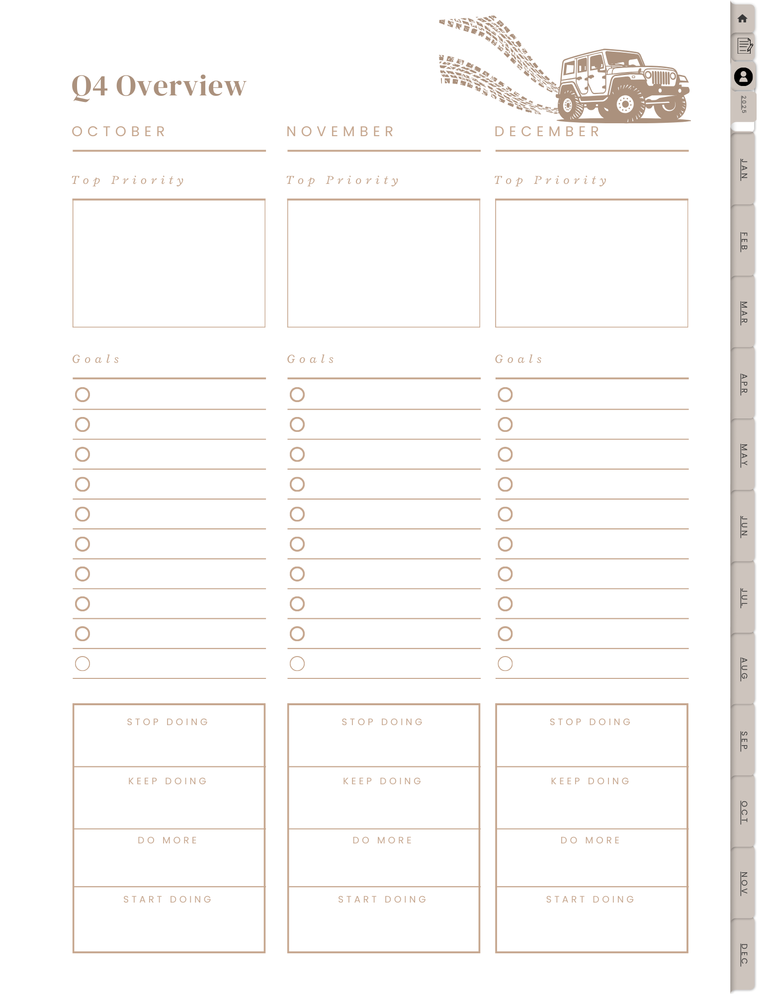 2025 Drive Your Life Digital Planner