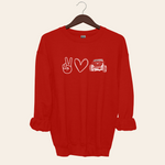 Load image into Gallery viewer, Peace, Love, Jeep Crewneck Sweatshirt
