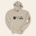 Load image into Gallery viewer, Paw, Heart, Jeep Hooded Sweatshirt
