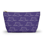 Load image into Gallery viewer, Silver Logo on Purple Accessory Pouch
