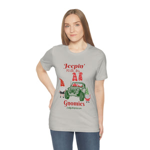 Jeepin' With My Gnomies Holiday Short Sleeve T-Shirt