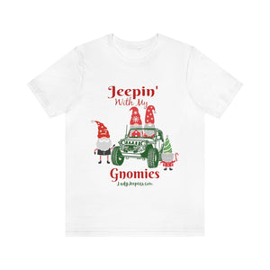 Jeepin' With My Gnomies Holiday Short Sleeve T-Shirt