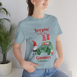Jeepin' With My Gnomies Holiday Short Sleeve T-Shirt