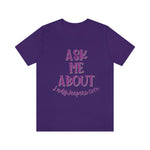 Load image into Gallery viewer, Purple &amp; Silver Ask Me About LadyJeepers.com T-Shirt

