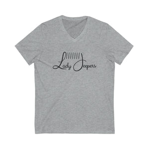 LadyJeepers.com Logo Short Sleeve V-Neck Tee