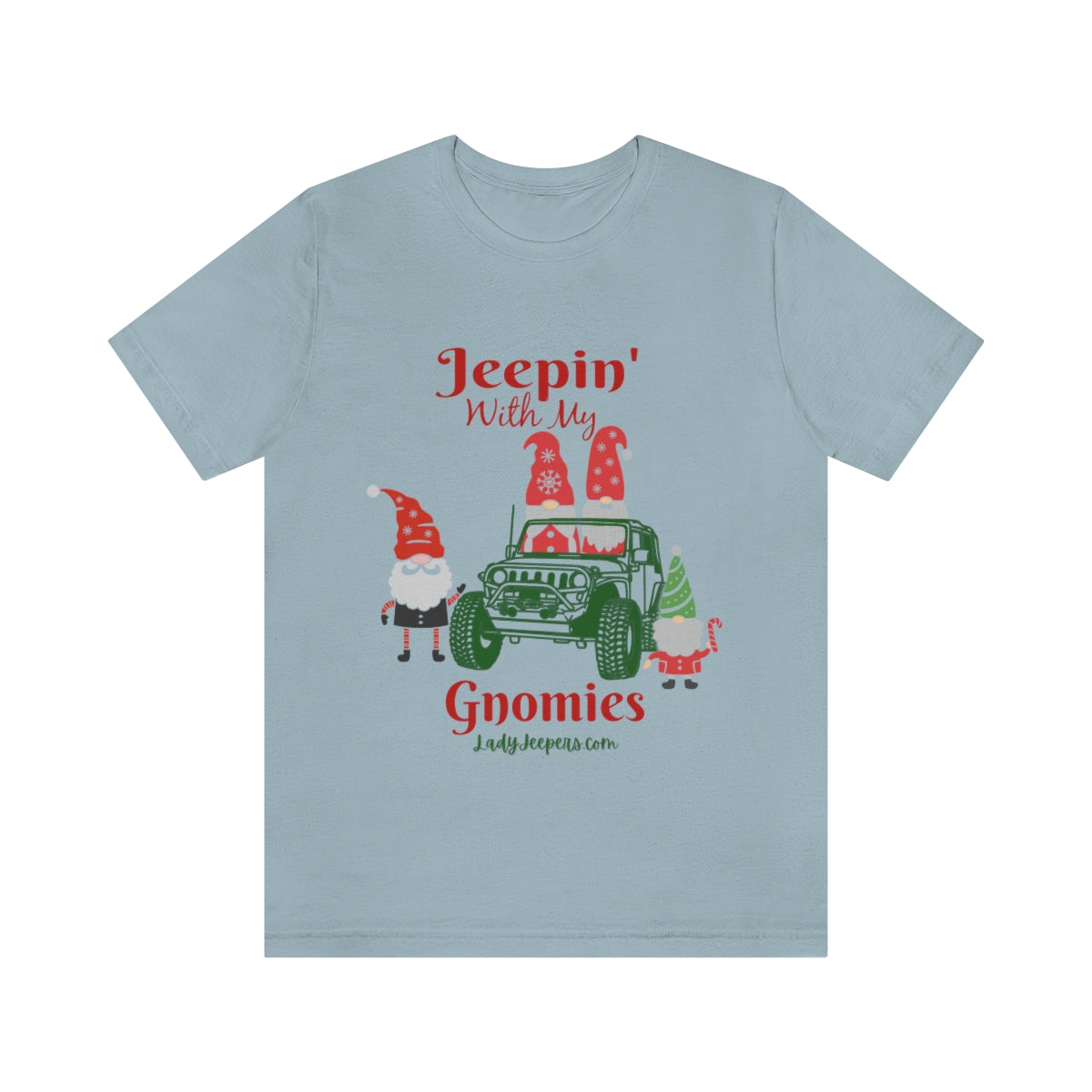 Jeepin' With My Gnomies Holiday Short Sleeve T-Shirt