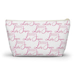 Load image into Gallery viewer, Pink Logo on White Accessory Pouch

