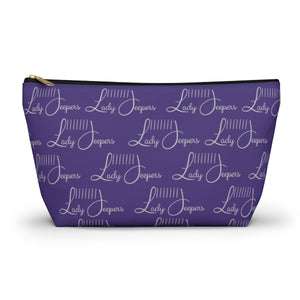 Silver Logo on Purple Accessory Pouch