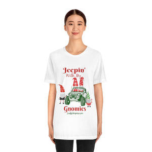 Jeepin' With My Gnomies Holiday Short Sleeve T-Shirt