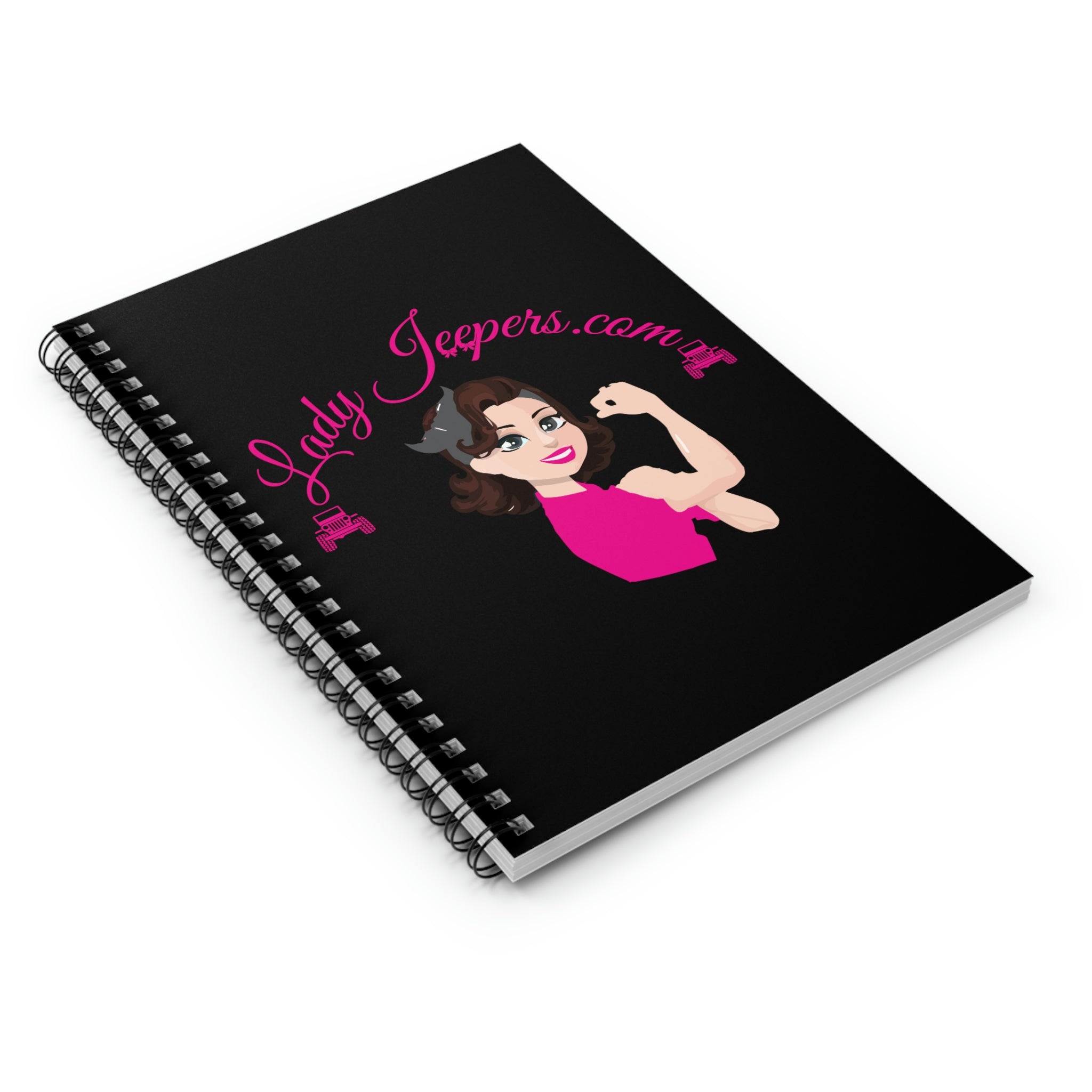 Spiral Bound Lined Notebook OG pink logo