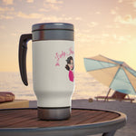 Load image into Gallery viewer, Pink Original Logo Stainless Steel 14oz Travel Mug
