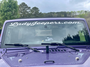 Lady Jeepers.com Windshield Banner